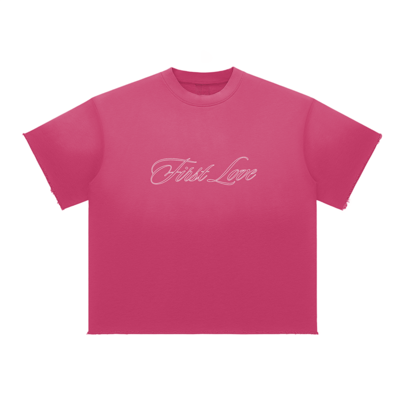 First Love Sun Fade Raw Edge T-Shirt