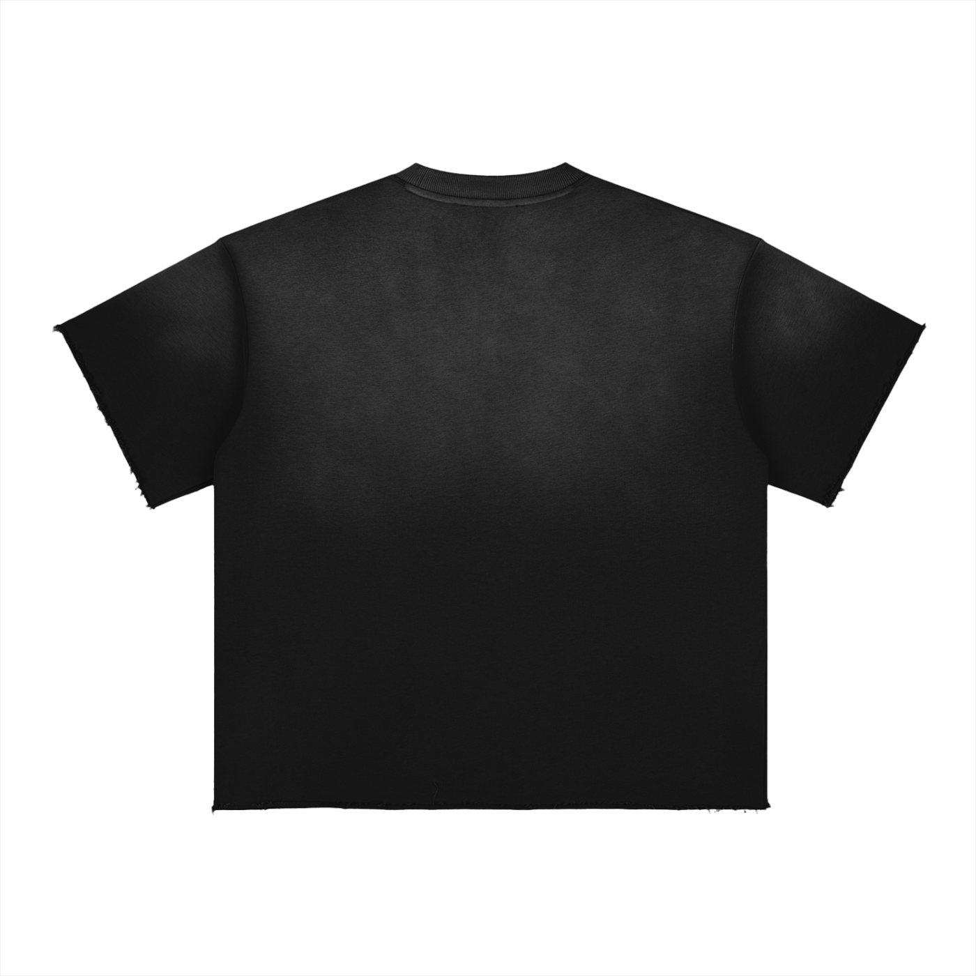 Original Design Sun Fade Raw Edge T-Shirt (black)