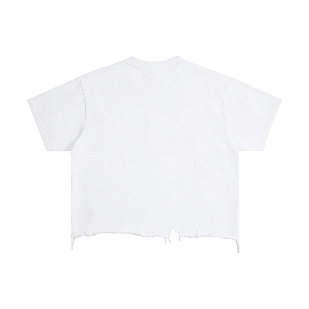 Original Design Boxy Distressed Hem T-Shirt