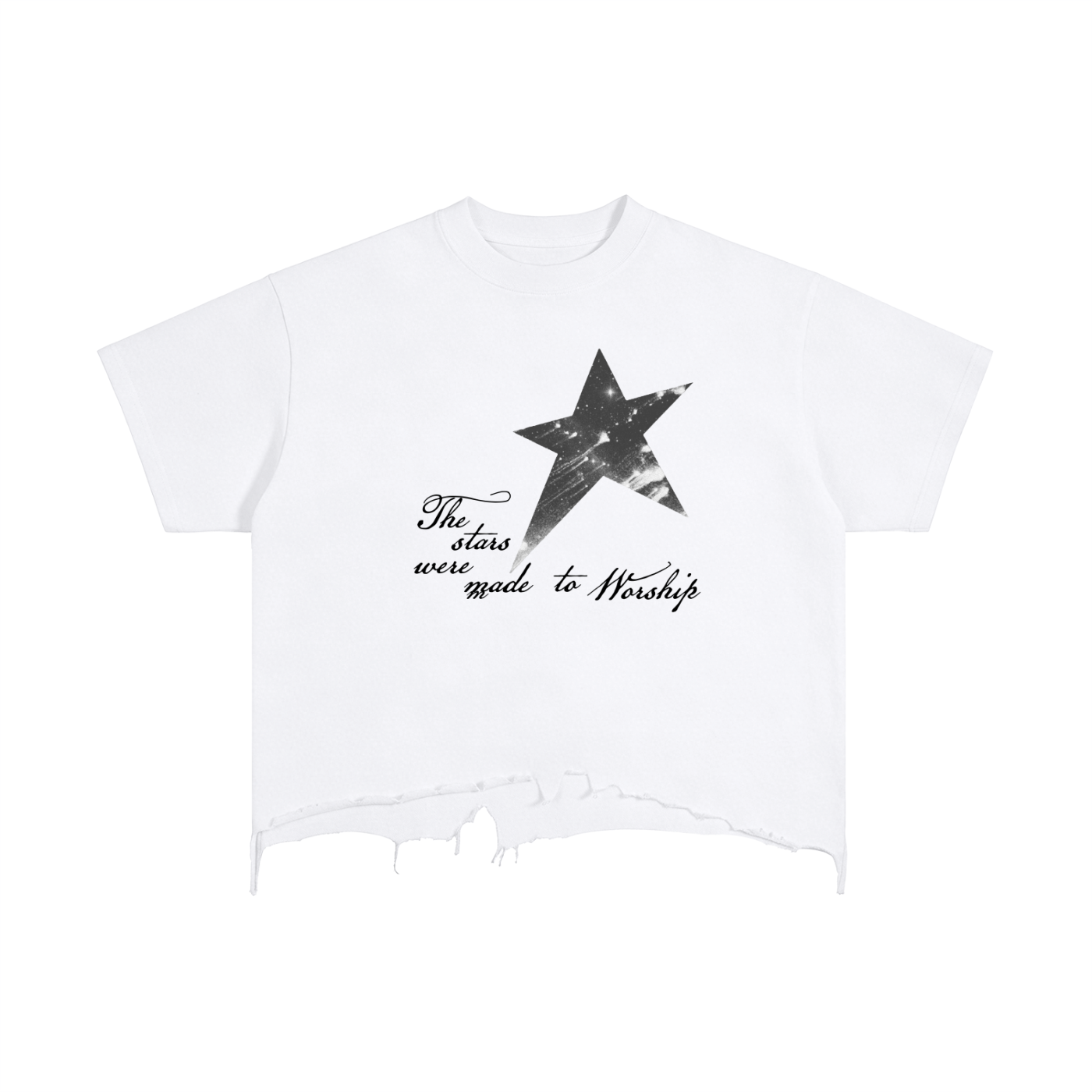 So Will I Boxy Distressed Hem T-Shirt