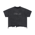 First Love Boxy Distressed Hem T-Shirt